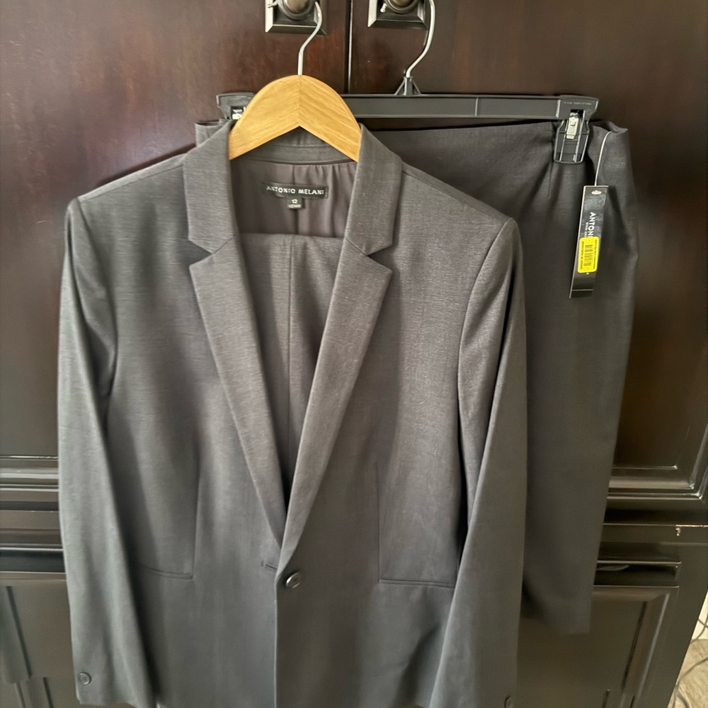 ANTONIO MELANI Charcoal Men's Suit